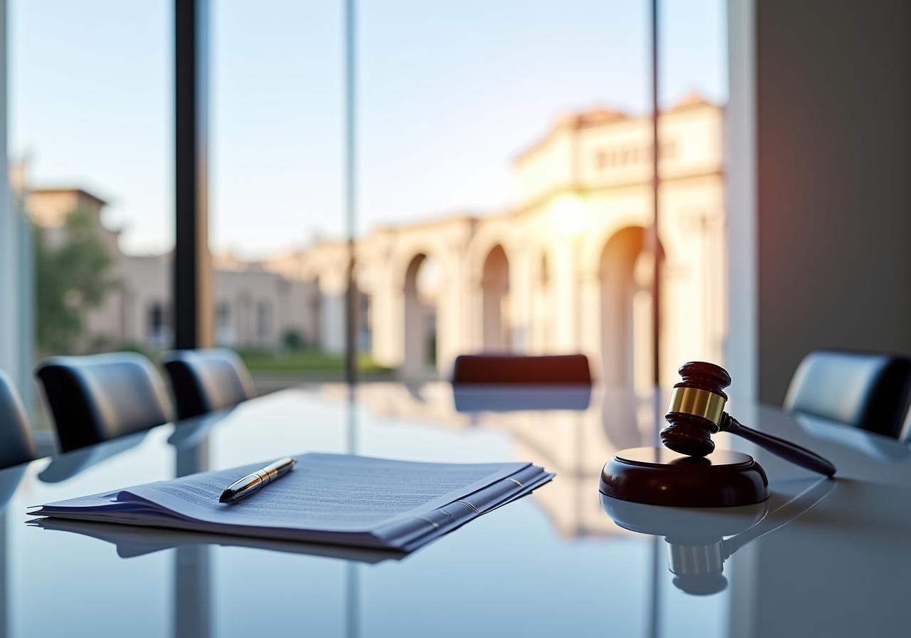 Aula di tribunale moderna e professionale a Roma