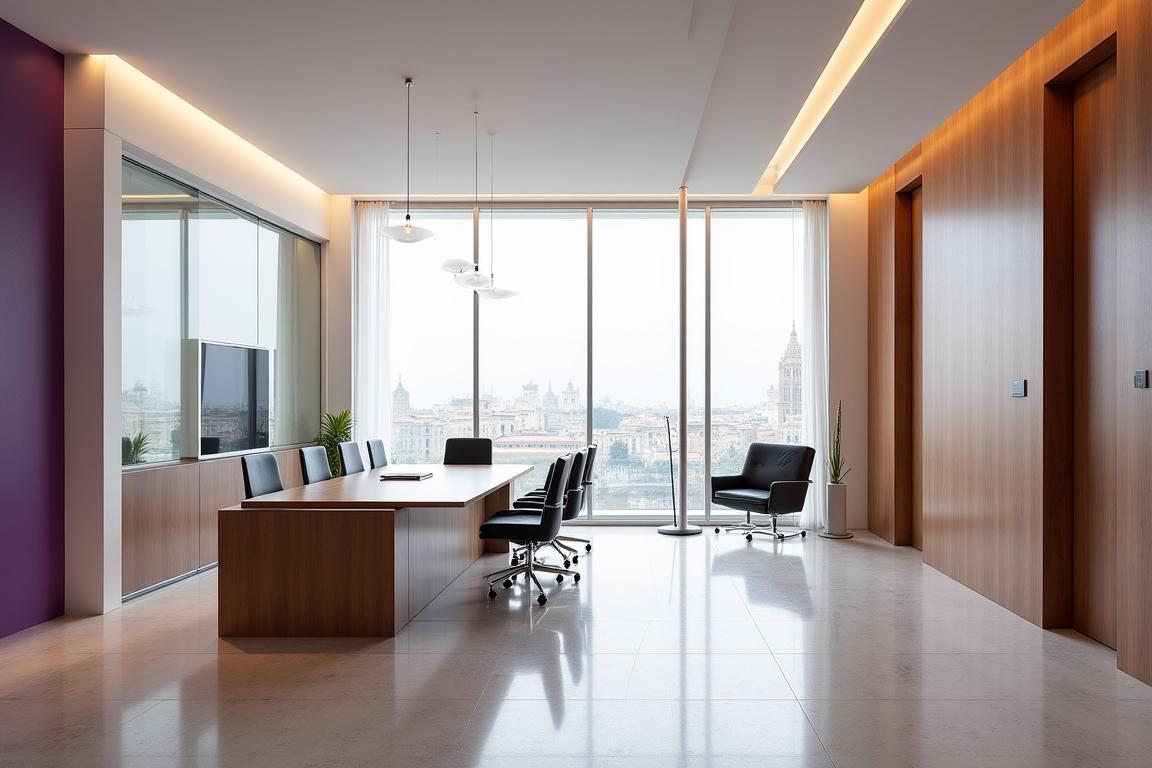 Interni eleganti e moderni dello studio legale Ombra Legale a Roma